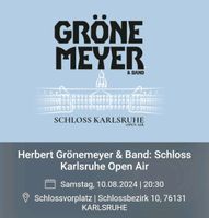 Herbert Grönemeyer Konzert Schloss Karlsruhe 10.08.24 Rheinland-Pfalz - Zweibrücken Vorschau