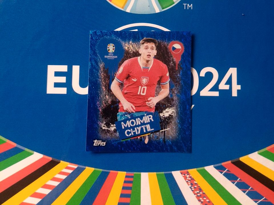 UEFA Euro 2024 Topps Sticker Blau Parallel (Nur tausch) in Köln