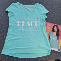 sommerliches Basic-T-Shirt BEACH S/M/36/38/40/152/158/164/170 Hessen - Seligenstadt Vorschau