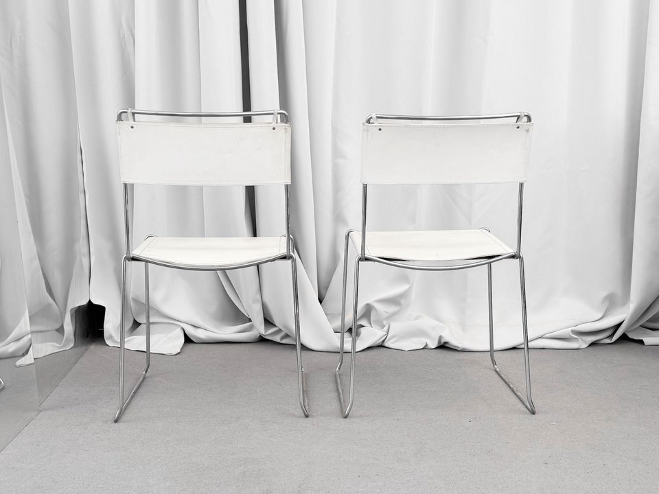 1/20 Ital Giandomenico Belotti Chrom Stühle Chairs Gratis Versand in Berlin