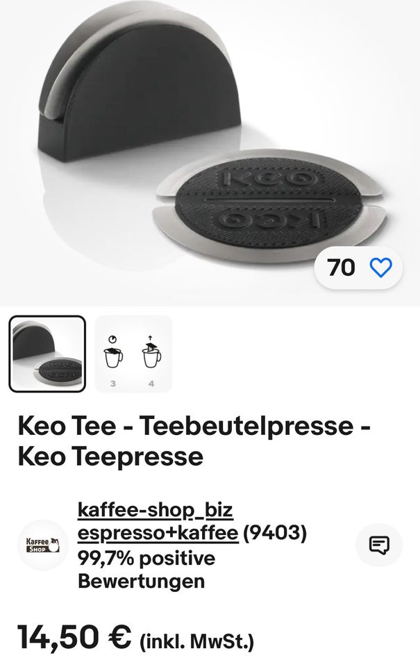 Keo Teebeutel Presse in Lübeck