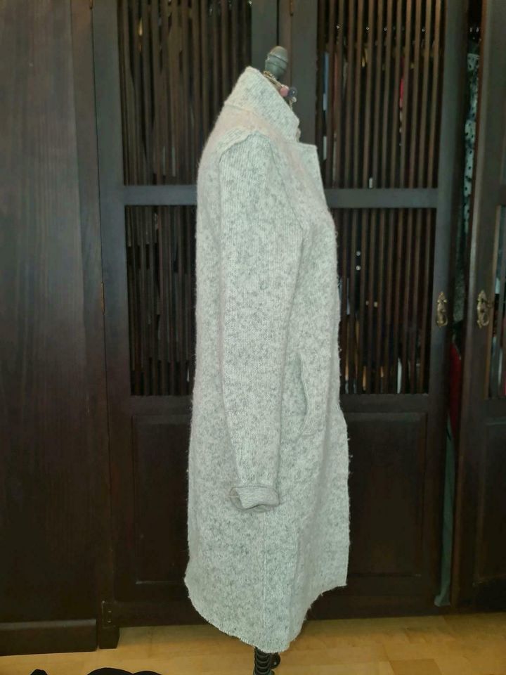 Mantel sportlich - eleganter Strickmantel Alpaka 36 in Haar