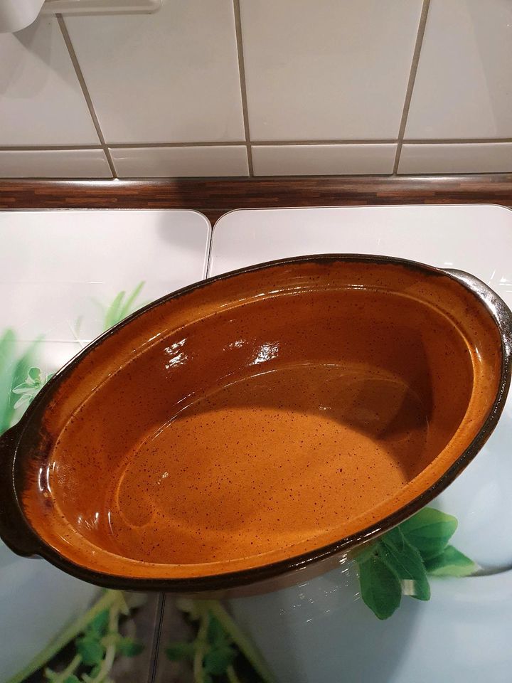 Fischtopf Keramik Braun-Orange in Saarbrücken