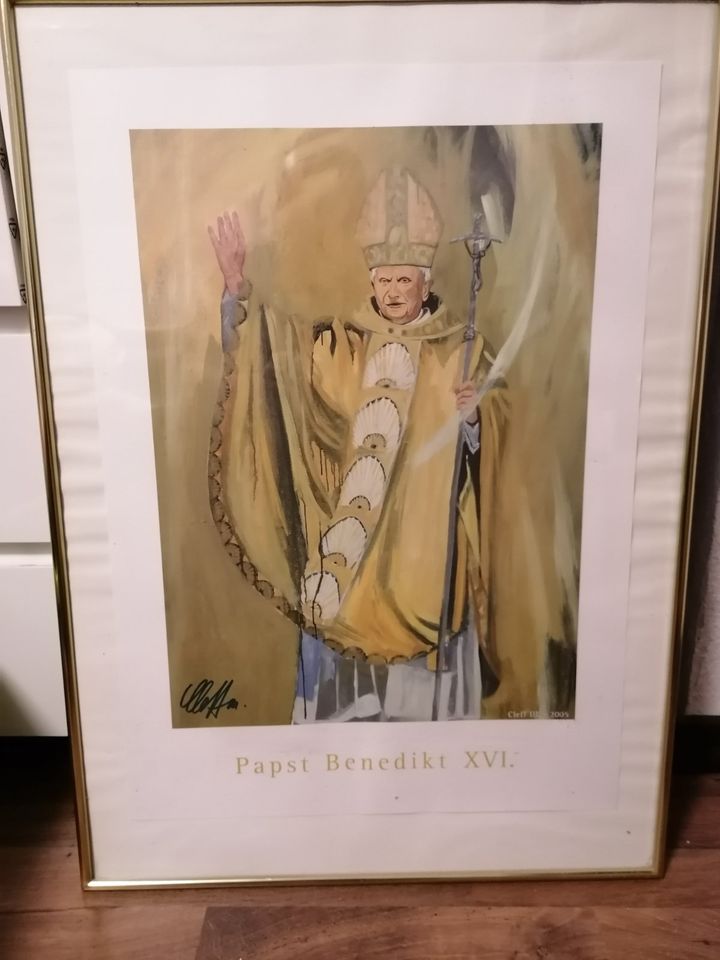 Biete ein Bild von Papst Benedikt   XVI in Oberschwarzach