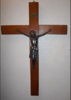 Kruzifix Holzkreuz 45 cm x 30 cm Jesus 18cm Silberfigur Nordrhein-Westfalen - Rees Vorschau