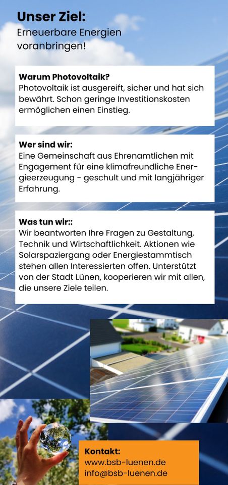 Infos zur Photovoltaik? BürgerSolarBeratung Lünen! in Lünen