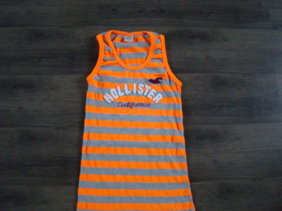 HOLLISTER Damen T Shirt TOP M 38 Achselshirt grau orange NEUwert in Menden