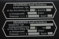 Typenschilder Graubremse Auflaufbremse Niedersachsen - Weyhe Vorschau