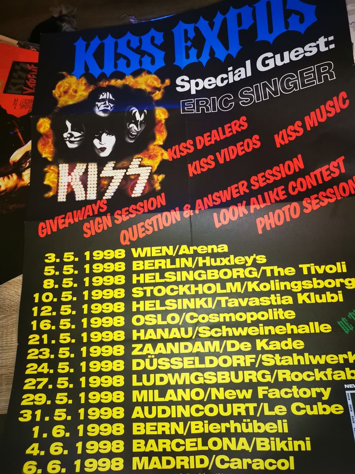 KISS  EXPO MIT ERIC SINGER PLAKAT POSTER 1998 RARE !!! in Pirna