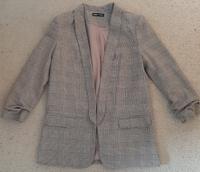 Shein - schicker Blazer, offen, dunkelgrau/creme kariert Gr. M-38 Baden-Württemberg - Plochingen Vorschau