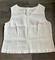 Bluse Top Leinen/Baumwolle weiß 38/40 Reißverschluss Hessen - Lich Vorschau