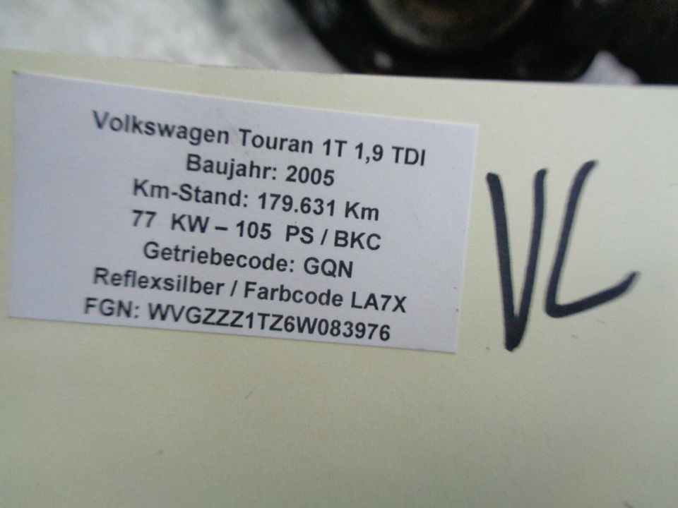 VW Touran 1T 1,9 TDI Achsschenkel Radnabe vorne links in Gelsenkirchen