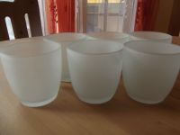 6 schöne Dessertgläser - geeistes Glas/ matt Hessen - Usingen Vorschau