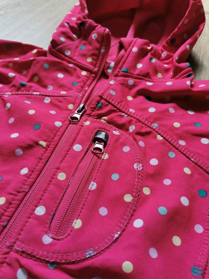 Softshelljacke * Übergangsjacke * Gr. 116 * pink Punkte Dots * in Wittmund