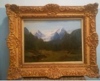 Gemälde ca 1840 Carl Johann Friedrich Toeche SCHWEIZ Berge alpen Bayern - Bernau am Chiemsee Vorschau