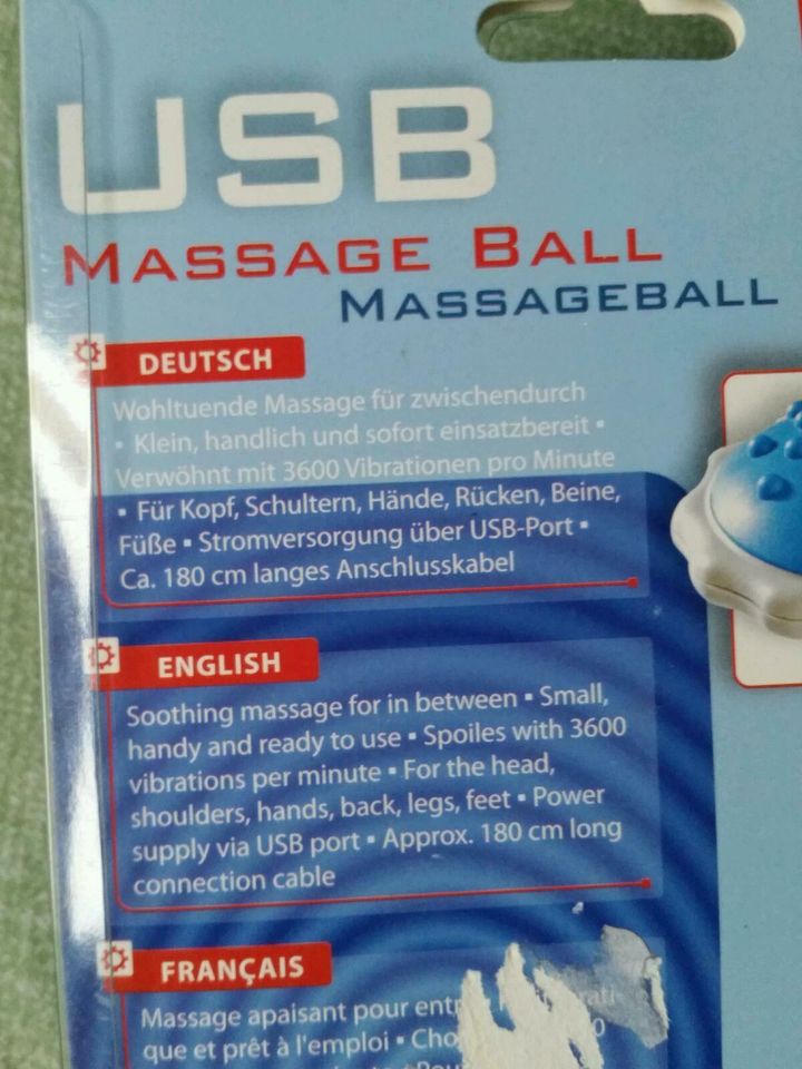 USB Massage Ball für Hände und Halswirbel in Rosenberg