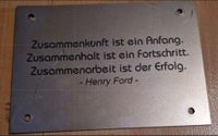 Deko Schild - mit Bohrung - Kunststoff -Zitat- Henry Ford Rheinland-Pfalz - Neuwied Vorschau