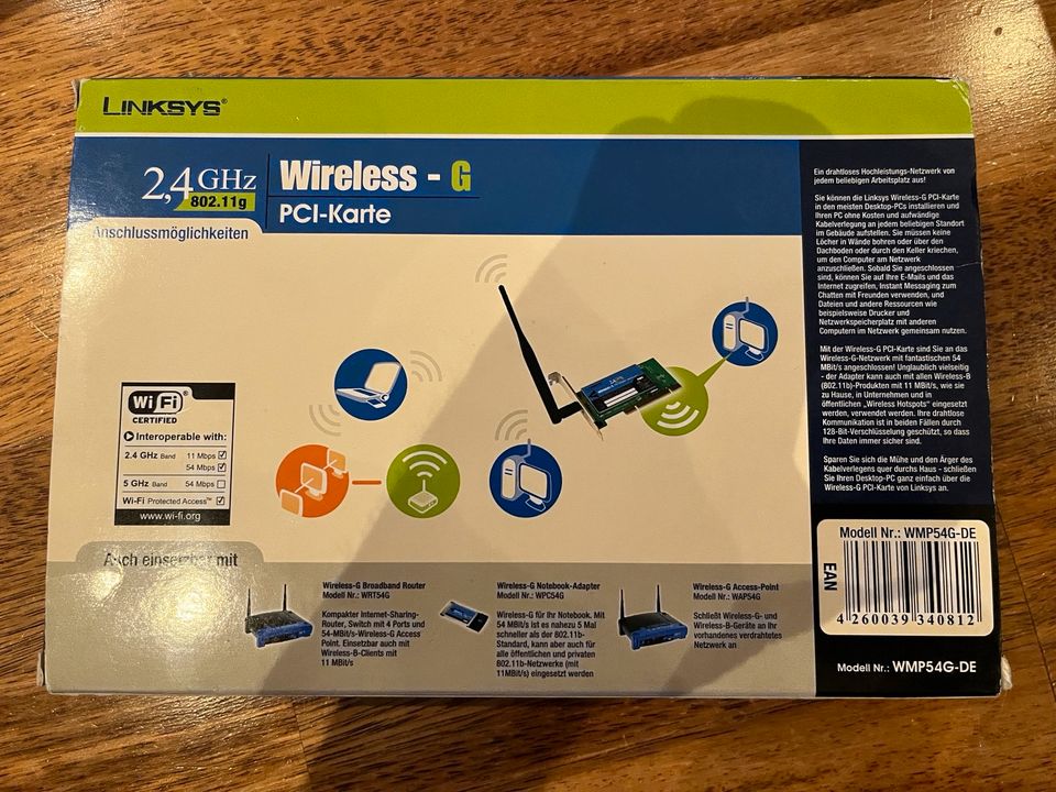 Linksys WMP54G v2 wireless-G PCI-Karte in Berlin