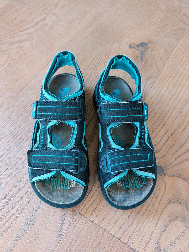 Sandalen Sommerschuhe Richter Leder Klettverschluss 32 in Prem