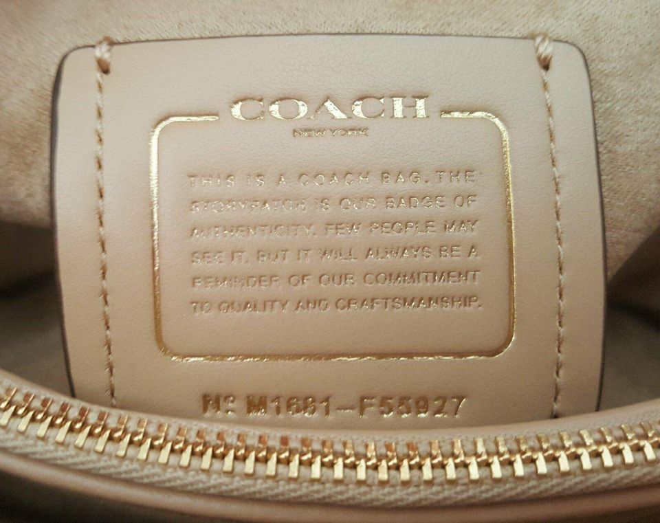 Coach New York Tasche Leder Creme inkl. Versand in Mannheim