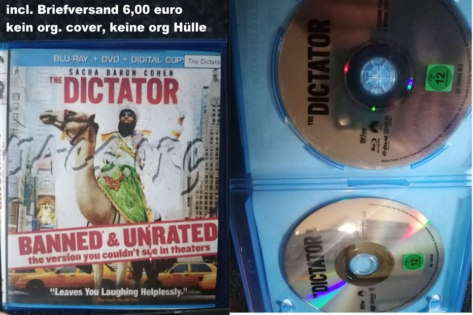 The Dictator Blu u DVD ohne org Cover incl. Briefversand in Saarbrücken