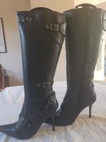 Stiefel Lederimitat Gr40 schwarz Reißverschluss, Schnallen Altona - Hamburg Lurup Vorschau