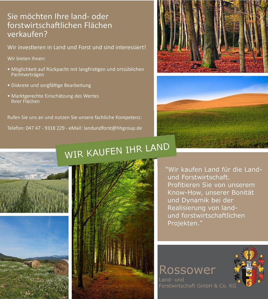 Land- und forstwirtschaftliche Flächen zum Kauf gesucht in Wittstock/Dosse