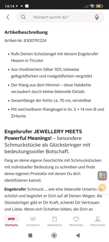 ,,Engelsurferkette mit Klangkugel,Zirkoniern",925 Silber NP 129€ in Mannheim