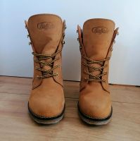 Buffalo Keilabsatz Boots Größe 38 Camel Senfgelb Damen Stiefel Bayern - Großostheim Vorschau