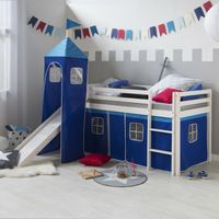 Hochbett Kinderbett Stockbett 90x200 cm Rutsche Turm Blau VB219€* Sachsen-Anhalt - Magdeburg Vorschau