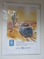 VW Bus Wüstenbild, Classic Poster, Bild, Druck, 40 cm x 30 cm Hessen - Hünfelden Vorschau