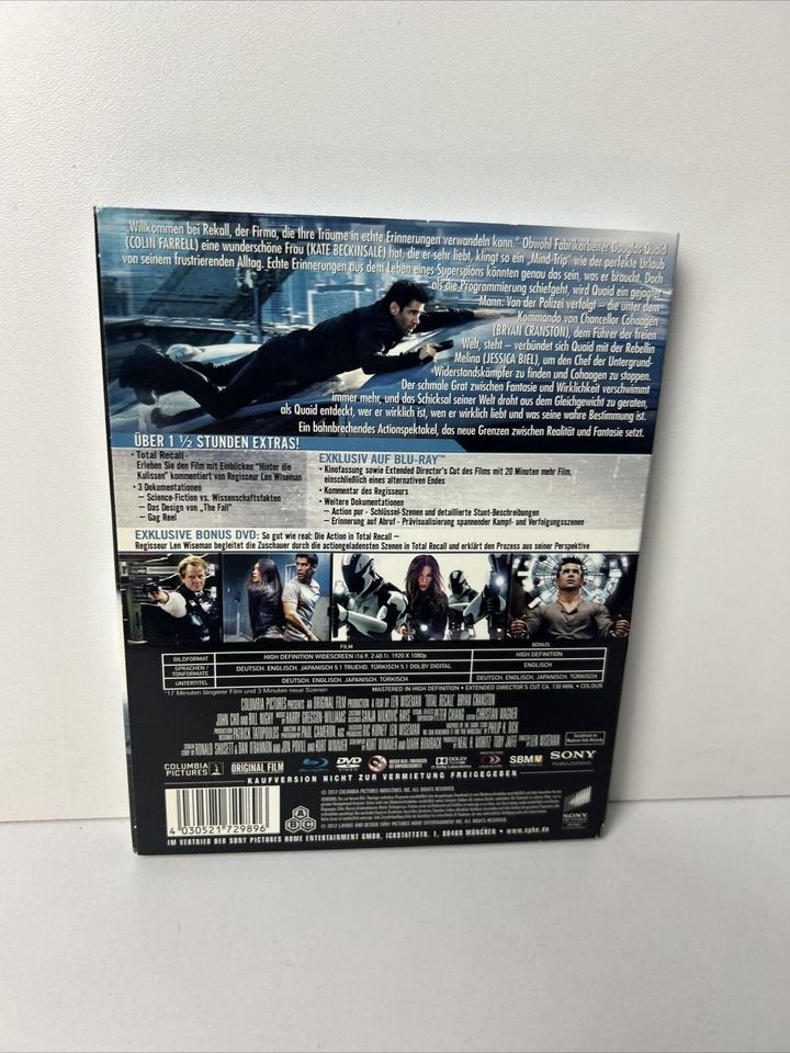 Total Recall 2 Blu-Ray Discs Extended Director's Cut Bonus DVD in Kämpfelbach