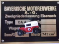 BMW Dixi - Typenschild DA4 oder DA2 Bayern - Kirchberg i. Wald Vorschau