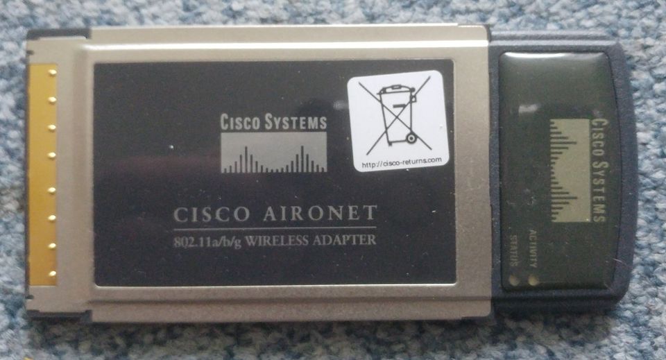 Cisco Aironet 802.11 a/b/g Wireless PCMCIA Adapt. AIR-CB21AG-E-K9 in Haar