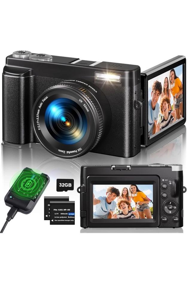 Digitalkamera 4K, 48MP 16X Autofokus Videokamera Vlog Klappbar in Kirchheim am Neckar