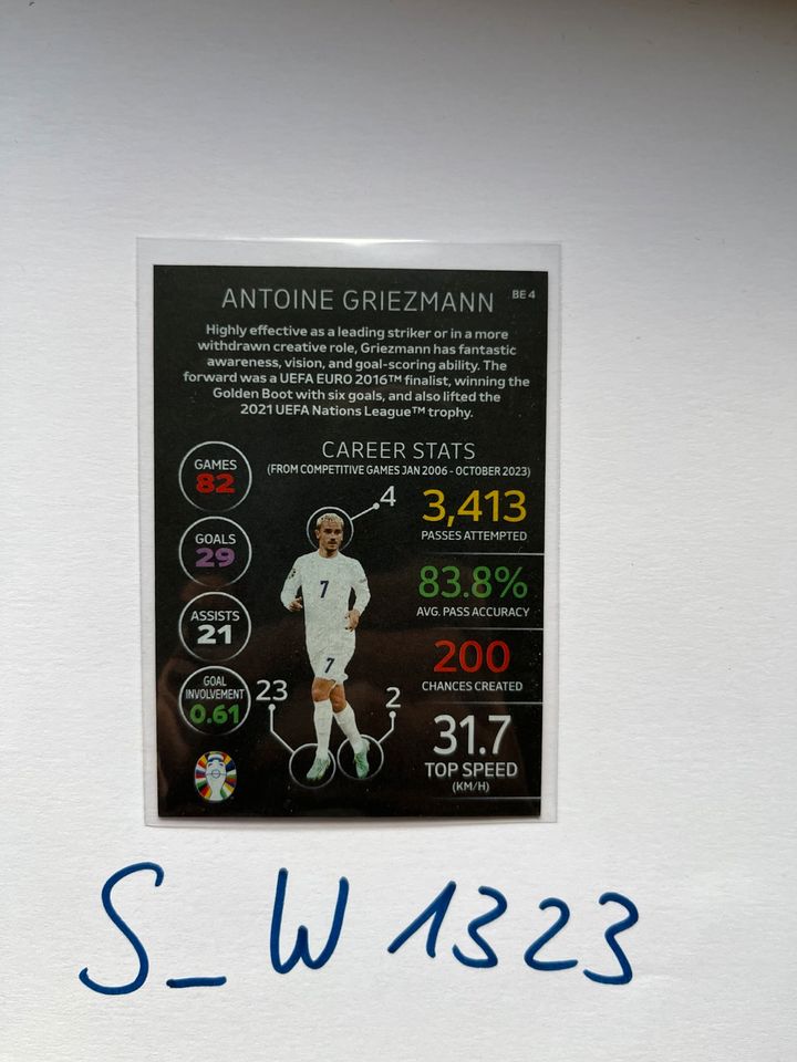 Antoine Griezmann Black Edge Edition Topps Match Attax Euro 2024 in Preetz