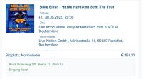 Billie Eilish in Köln 30.05.2025 Sitzplatz in sehr guter Lage Baden-Württemberg - Mannheim Vorschau