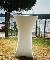 Hussen (Weiß) für Stehtische rund mieten ab 7,- €/Tag Düsseldorf - Unterrath Vorschau