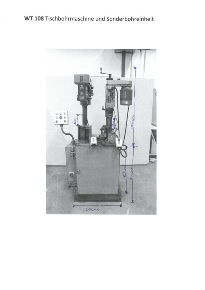 Tischbohrmaschine und Sonderbohreinheit in Hövelhof