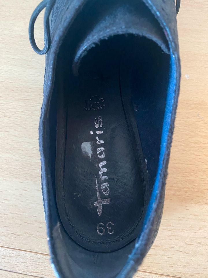 Tamaris Schnürschuh blau Gr. 39 in Olbersdorf