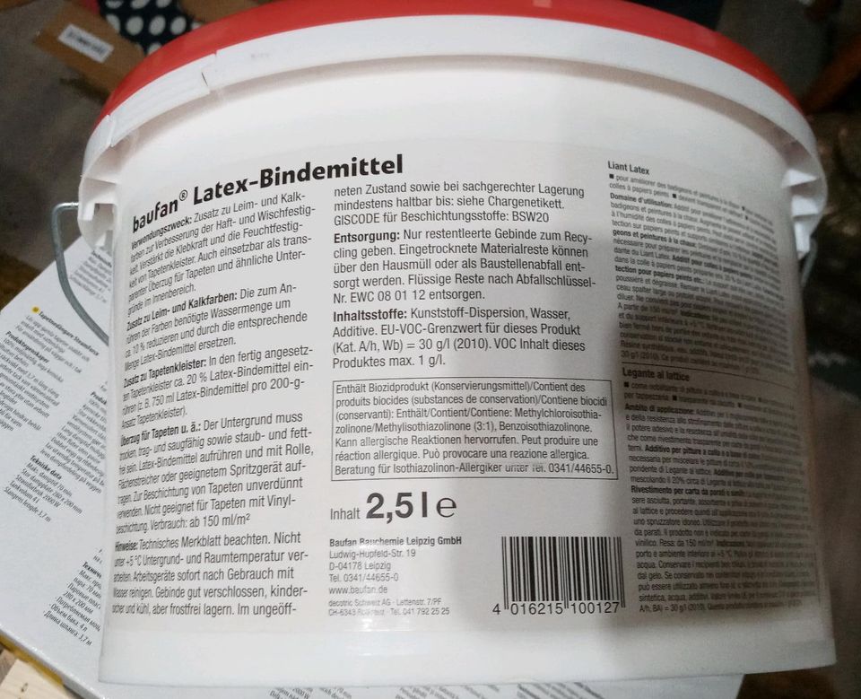 NEU ungeöffnetes Latex Bindemittel Baufan MHD 24.06.2025 in Dresden