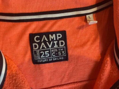 ‼️Wie Neu Camp David Sweatjacke Gr. L Baumwolle Neon Orange in Lubmin