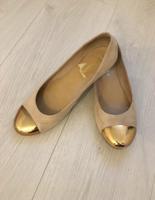 Ballerina beige Gold Gr.38 Nordrhein-Westfalen - Lünen Vorschau