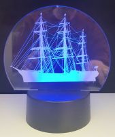 LED Acrylbild Nachtlicht Windjammer inkl. 4 Farben umschaltbar Niedersachsen - Weyhe Vorschau