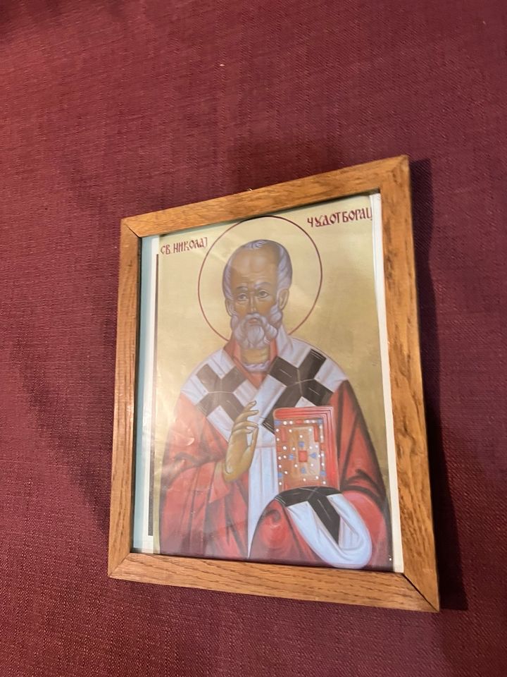 Heiliger Nikolaus - Berg Athos orthodoxe Ikone mit Goldblättern in Hamburg