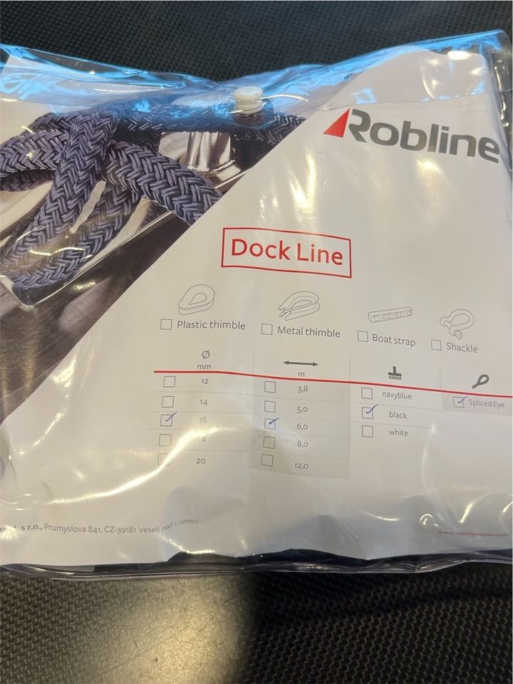 Festmacher Dockline Robline mit Auge versch. Längen Durchmesser in Rostock