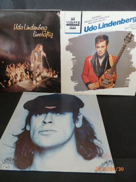 UDO LINDENBERG 3 LPs (UDOPIA+Livehaftig+WeisseSerie) in Insheim