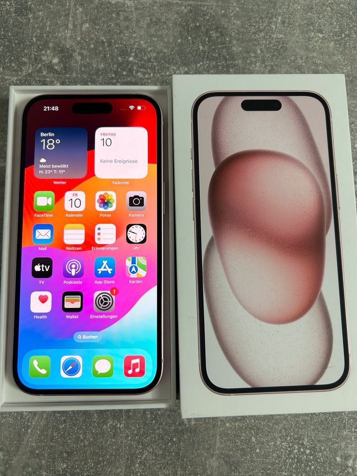 iPhone 15 128 Gb pink neuwertig Rechnung&Garantie in Dormagen