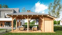 Gartenpavillon aus Holz 4 x 4 / 5 x 5  KVH SI mit Verlängerung Bayern - Neufahrn Vorschau