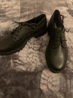 Deichmann Schnürschuhe 39 schwarz Lederoptik Bayern - Germering Vorschau
